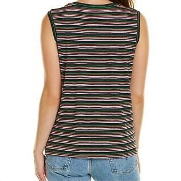 Madewell NWOT Stripe Muscle Pocket Sleeveless Tank - Picture 2 of 11